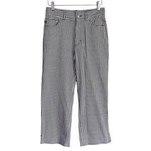 LAUREN Ralph Lauren Capris Cropped Pant Black White Houndstooth Cotton Stretch 4